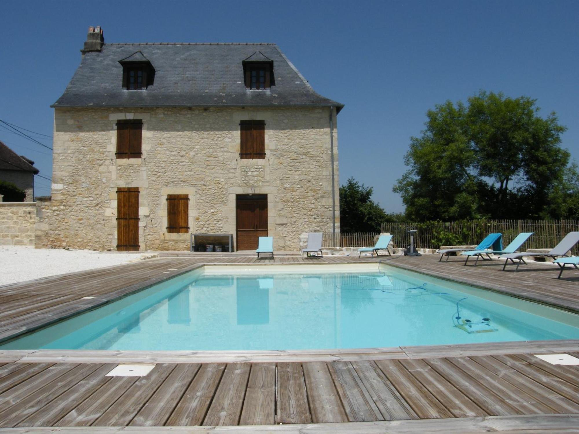 Lou Chastel, Demeure Perigourdine Climatisee Avec Piscine Privee Et Chauffee La Bachellerie Bagian luar foto